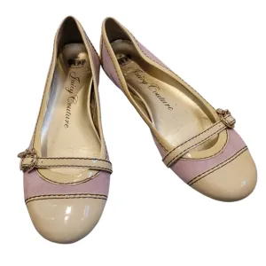 Vtg Juicy Couture Women's 8 Pink Suede Butternut Yellow Patent Leather Flats Y2K