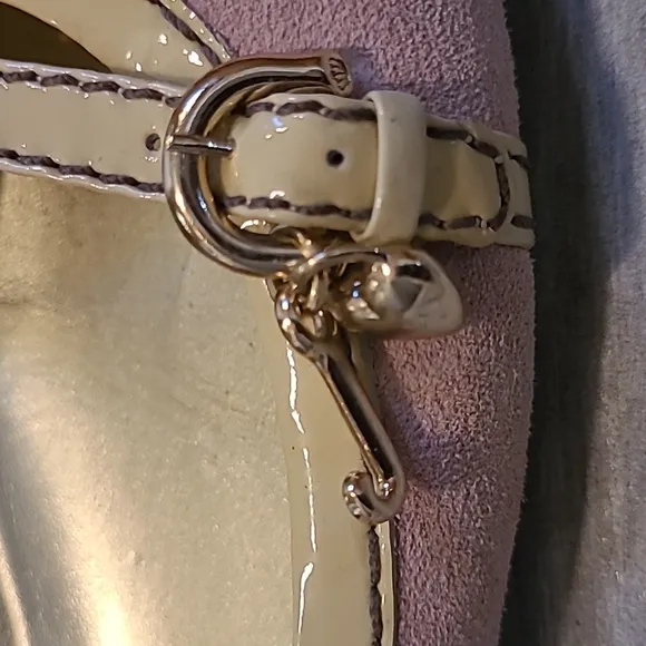 Vtg Juicy Couture Women's 8 Pink Suede Butternut Yellow Patent Leather Flats Y2K