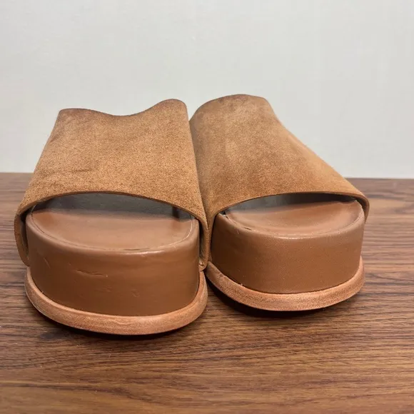 Wal &amp; Pai Stone EU Size 41/10.5 Platform Sandals Tan Leather Suede Boho Earthy