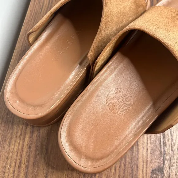 Wal &amp; Pai Stone EU Size 41/10.5 Platform Sandals Tan Leather Suede Boho Earthy