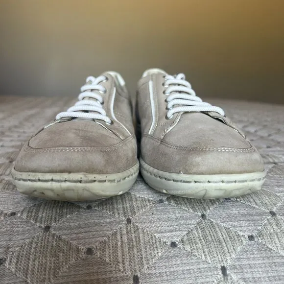 Waldlaufer Pro Aktiv Jasmine Beige  Leather Sneaker Shoes Tan Beige Women's 7.5