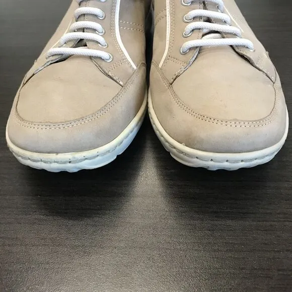 Waldlaufer Pro Aktiv Jasmine Beige  Leather Sneaker Shoes Tan Beige Women's 7.5