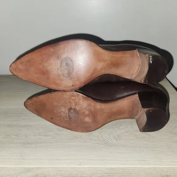 Walk Over Victorian Brown Leather High Top Lace-up Boots