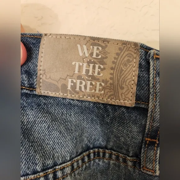 We The Free Boomerang Long Shorts Boho Bohemian Denim 28