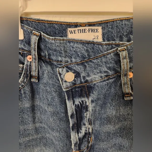 We The Free Boomerang Long Shorts Boho Bohemian Denim 28