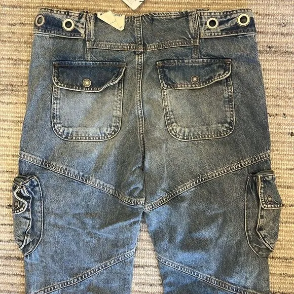 We The Free Call Me Crazy Cargo Jeans 28