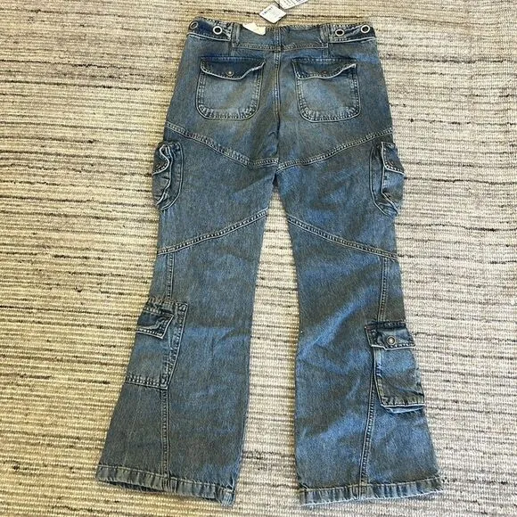 We The Free Call Me Crazy Cargo Jeans 28