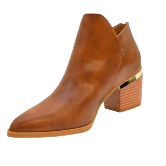 Western Brown Ankle Boots Sz 8