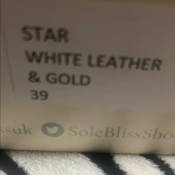 White and Gold Women's Sneakers