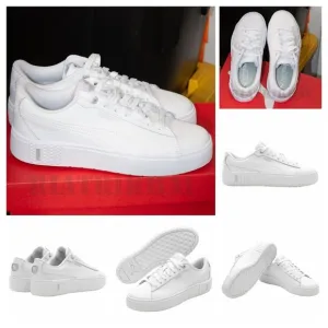 White PUMA Ladies' Smash Platform Shoe