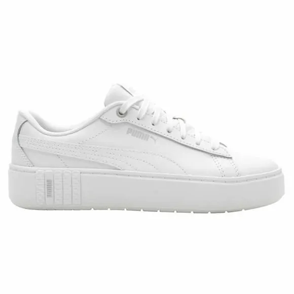 White PUMA Ladies' Smash Platform Shoe