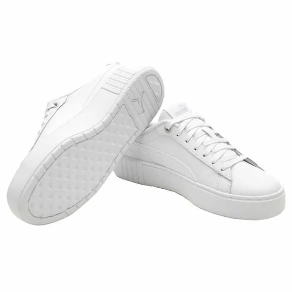 White PUMA Ladies' Smash Platform Shoe