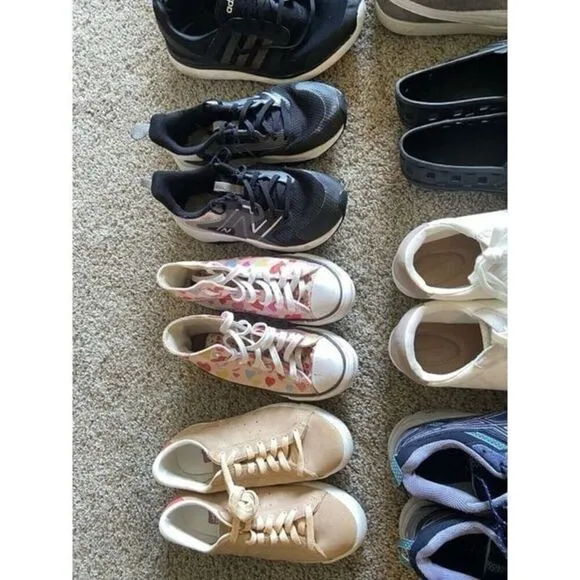 Wholesale Lot 25 Sneakers Nike Adidas Vans Asics Puma Cleats Kids Adults shoes