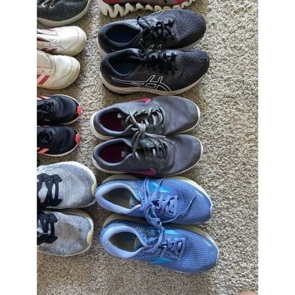 Wholesale Lot 25 Sneakers Nike Adidas Vans Asics Puma Cleats Kids Adults shoes