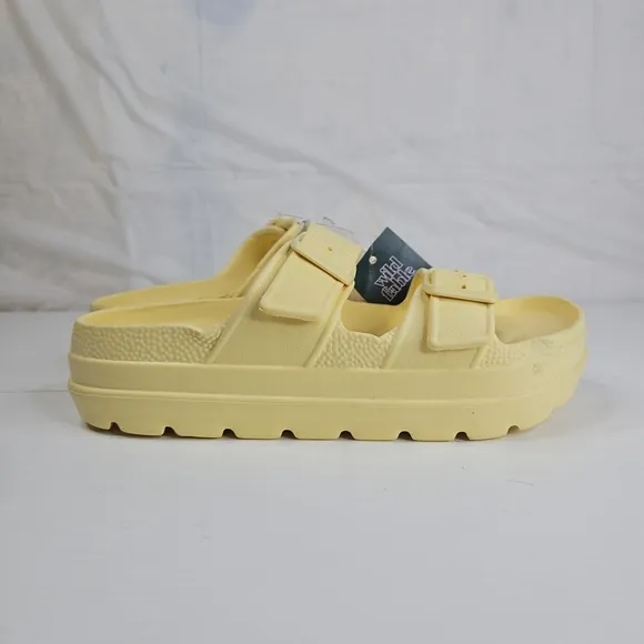 Wild Fable Platform Ecofoam sandals Vegan Lemon Elegant Women Sandals Size 6