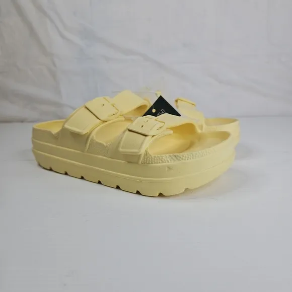 Wild Fable Platform Ecofoam sandals Vegan Lemon Elegant Women Sandals Size 6