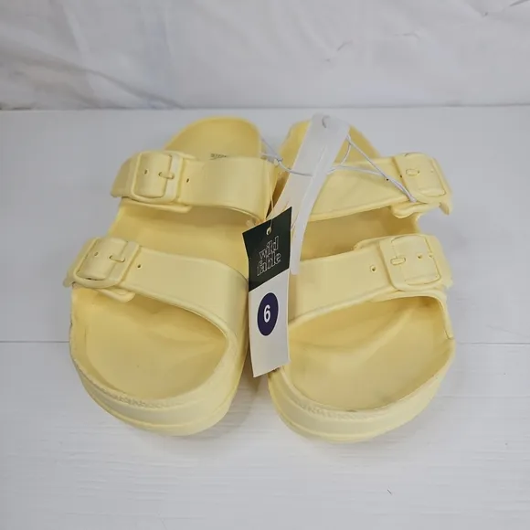 Wild Fable Platform Ecofoam sandals Vegan Lemon Elegant Women Sandals Size 6
