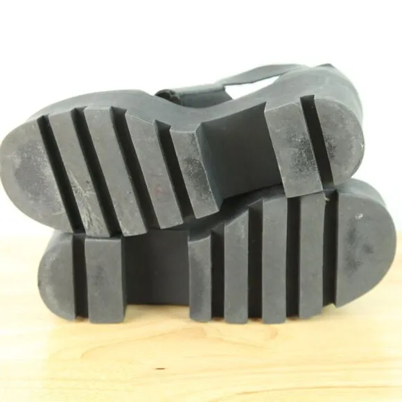 Windsor Smith 8 39 Black Chunky Heel Platform Sandals Princess Polly Grunge Boho