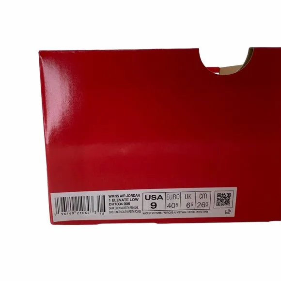 🤩WMNS Air Jordan 1 Elevate Low Dark Grey Red 9 DH7004-006 Shoe Sneaker Trainer