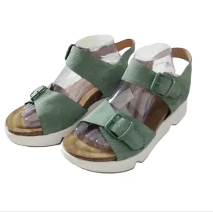 Women's 11 Söfft Leather Castello Chunky Textured Sandals Boho Lagenlook Cottage