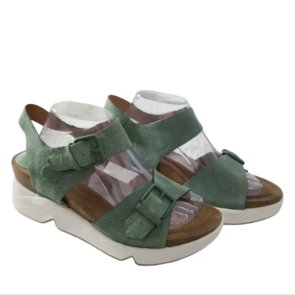 Women's 11 Söfft Leather Castello Chunky Textured Sandals Boho Lagenlook Cottage