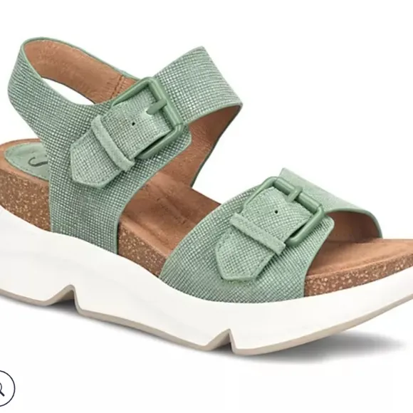 Women's 11 Söfft Leather Castello Chunky Textured Sandals Boho Lagenlook Cottage