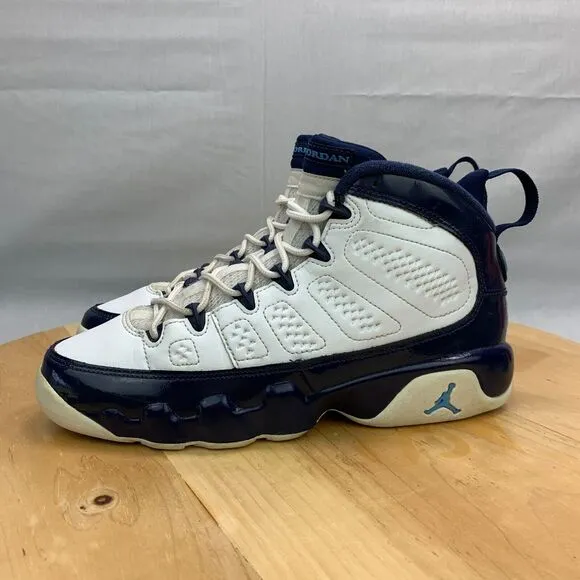 Womens 7.5 / 6Y - Nike Air Jordan Retro 9 Shoes Pearl Blue UNC Sneaker