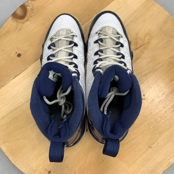Womens 7.5 / 6Y - Nike Air Jordan Retro 9 Shoes Pearl Blue UNC Sneaker