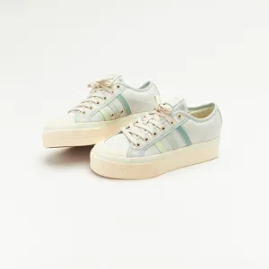 WOMENS Adidas Nizza Platform Cream White Green GX4605