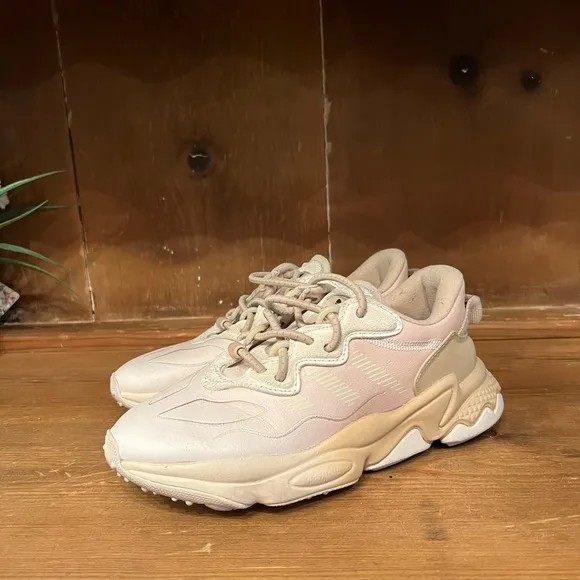 Women’s Adidas Oswego AdiPreme Sneakers Shoes Beige Tan Light Pink Size 7