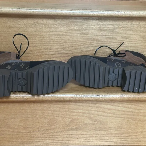 Women's Brown and Black Boots