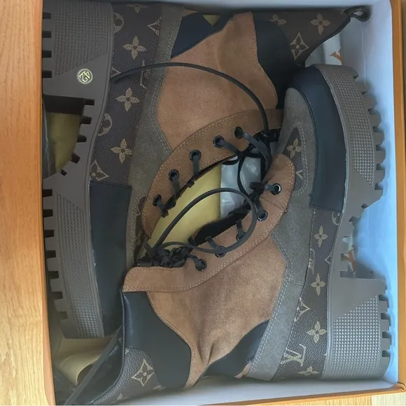 Women's Brown and Black Boots