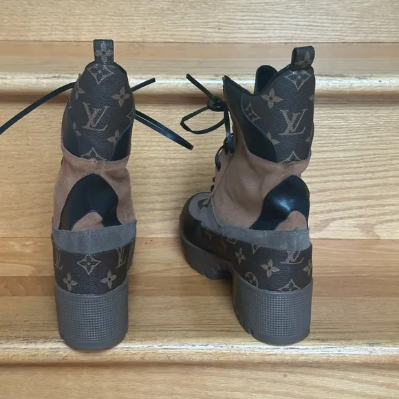 Women's Brown and Black Boots
