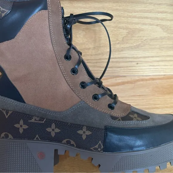 Women's Brown and Black Boots