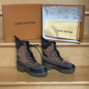 Women's Brown and Black Boots