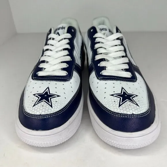 Womens Daniel James Dallas Cowboys LowTop Lace Up Leather Size 9 Custom Sneakers