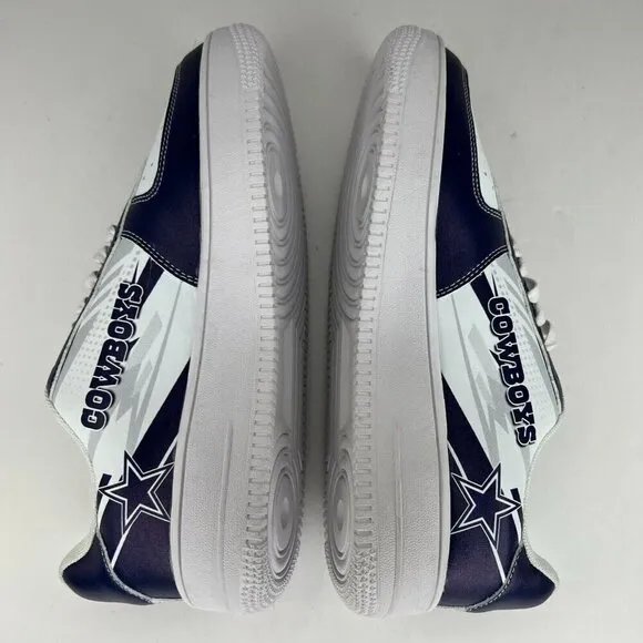 Womens Daniel James Dallas Cowboys LowTop Lace Up Leather Size 9 Custom Sneakers