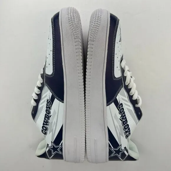 Womens Daniel James Dallas Cowboys LowTop Lace Up Leather Size 9 Custom Sneakers