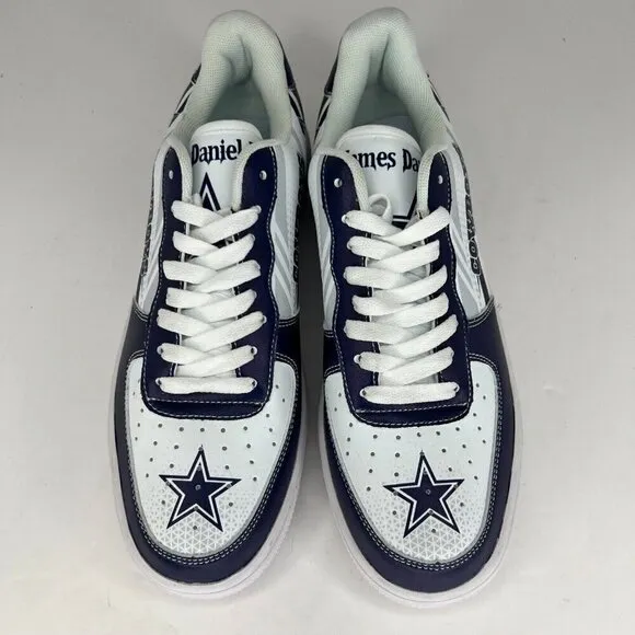 Womens Daniel James Dallas Cowboys LowTop Lace Up Leather Size 9 Custom Sneakers