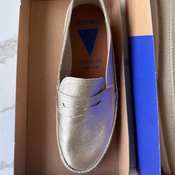 Women's Gold Loafers