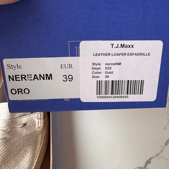 Women's Gold Loafers
