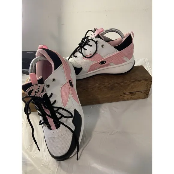 Women's Heelys Force White/Pink/Black Skate Tennis Shoes-Size 9-NWOT-Retired