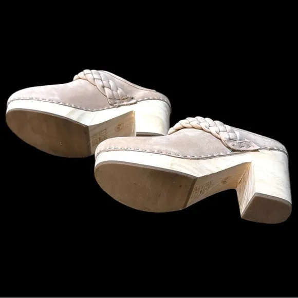 Women's NEW Dolce Villa Braided Dune Nubuck Clogs