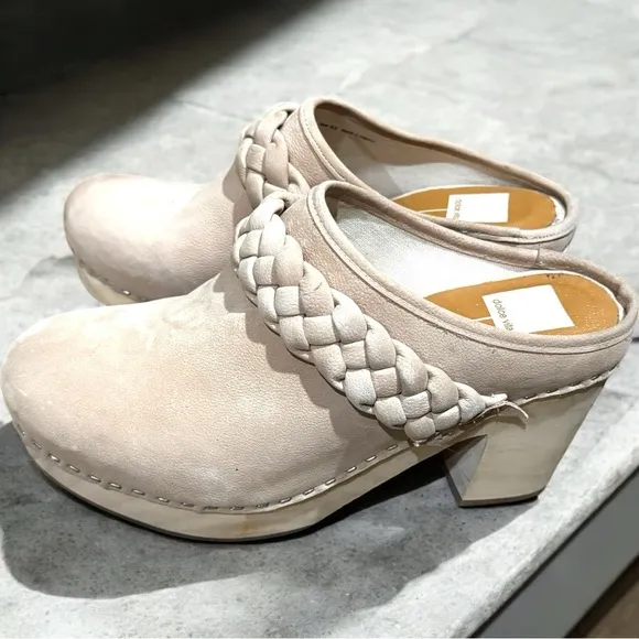 Women's NEW Dolce Villa Braided Dune Nubuck Clogs