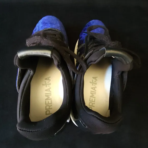 Womens Rare PREMIATA Liz Blue Fabric Sneakers Trendy VAR 3354 Size 6.5 US EUR 37
