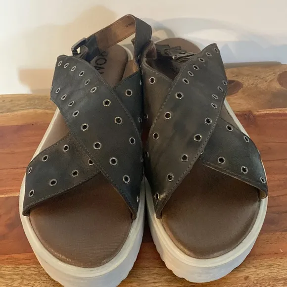 Women's Roan by Bed Stu Hali Platform Sandals leather platform Sz 10 EUC boho
