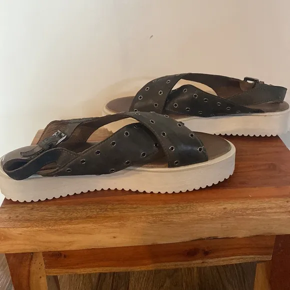 Women's Roan by Bed Stu Hali Platform Sandals leather platform Sz 10 EUC boho