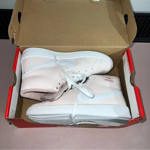 Womens Size 6.5 Nike Court Royale 2 Mid Soft Pink White Sneakers FD0286 600