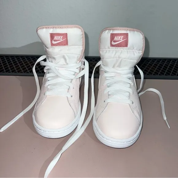 Womens Size 6.5 Nike Court Royale 2 Mid Soft Pink White Sneakers FD0286 600