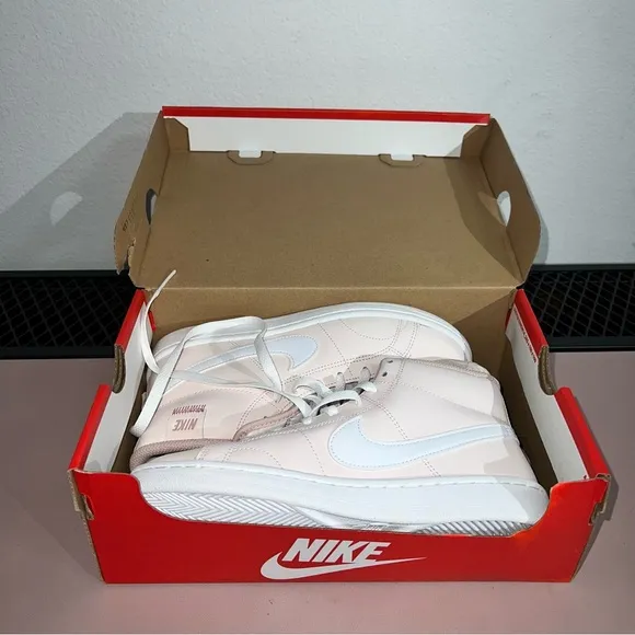 Womens Size 6.5 Nike Court Royale 2 Mid Soft Pink White Sneakers FD0286 600